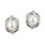HONORA (LE5563WH) Sterling Silver 9.5-10MM White Button Freshwater Cultured Pearl Stud Earrings - Forget Me Knot Collection