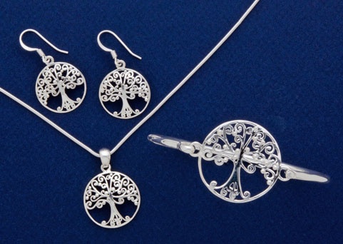 Southern Gates Tree of Life Collection, necklace, bracelet, earrings