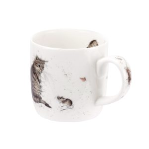 Royal Worcester Wrendale Designs Single Cat and A Mouse (Cat/Mouse) Fine Bone China Mug