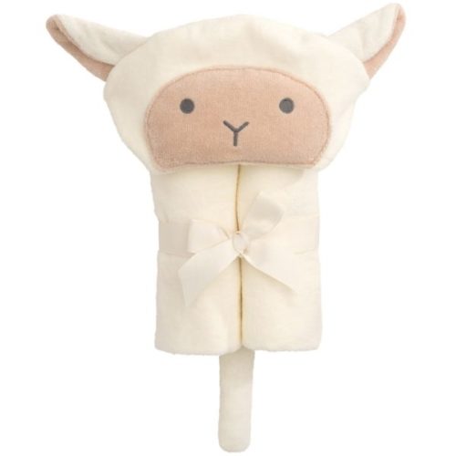 Baby will snuggle up for ultimate comfort after a bath and will love drying off with this warm, cozy baby bath wrap. The oh-so-cute hooded baby animal towel features an adorable, detailed face and tail. Made with 100% cotton velour terry for optimal quality & softness and is the ultimate luxury baby gift. 100% cotton velour terry Loop on back of hood for easy hanging Fits 0-24M Measures 23” x 31” Bath time essential for baby registry or baby shower gift Machine wash cold, tumble dry low
